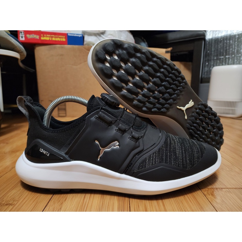 Puma Ignite NXT Men's 8 Black White Spikeless Golf Sneaker BOA 192225-01 Shoes